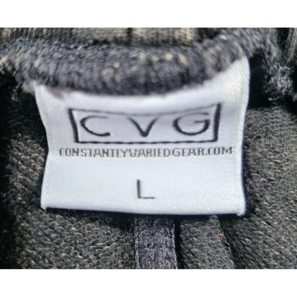 CVG Womens Washed Black sweat Shorts L Cotton/Polyester Blend Drawstring Pockets - Picture 2 of 7